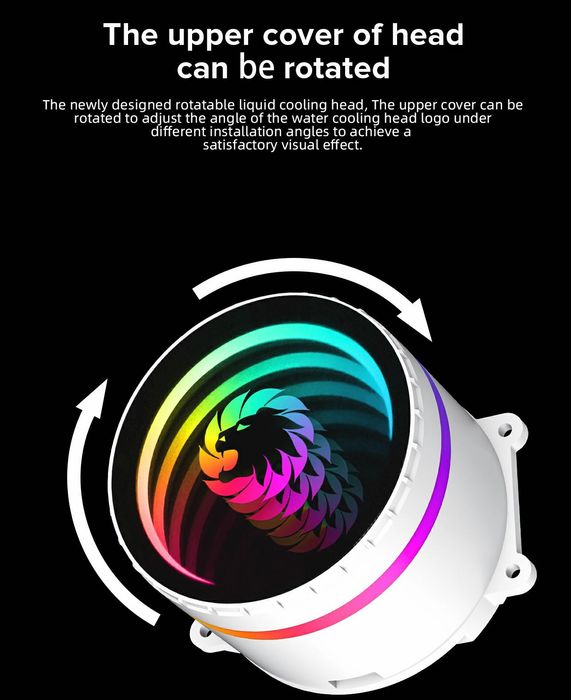 Gamemax ICEBURG 120, chłodnica cieczy all in one, TDP180W, biała