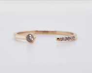 Anel ouro diamantes