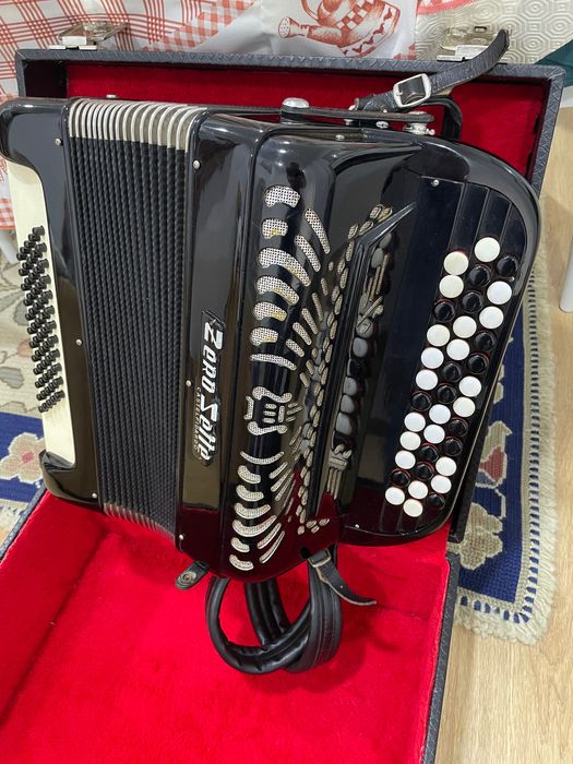 Acordeão de botões.