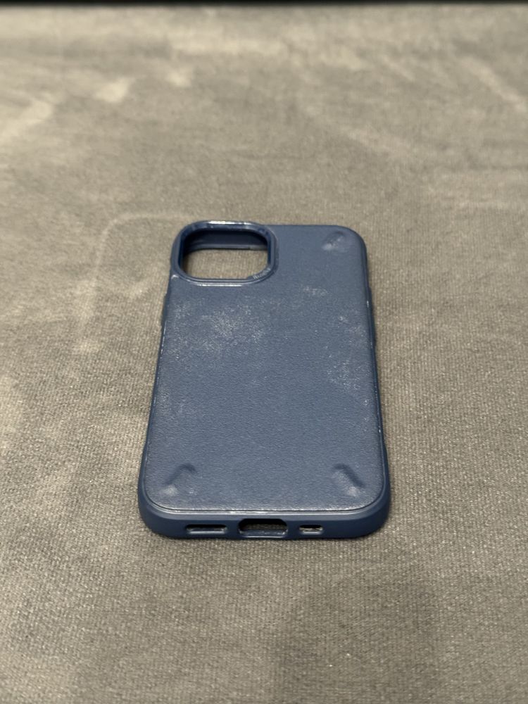 Skórzane etui (case) Mujjo granatowy iPhone 13 mini i gratis!