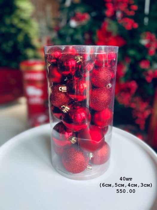 Новорічний декор. Ялинкові прикраси, кулі.