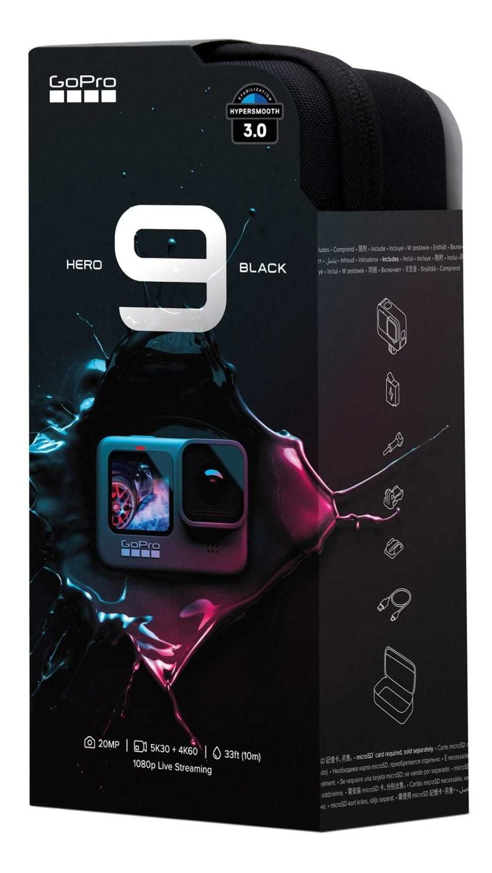 Kamera sportowa GoPro HERO9 Black w pełym zestawie Używany