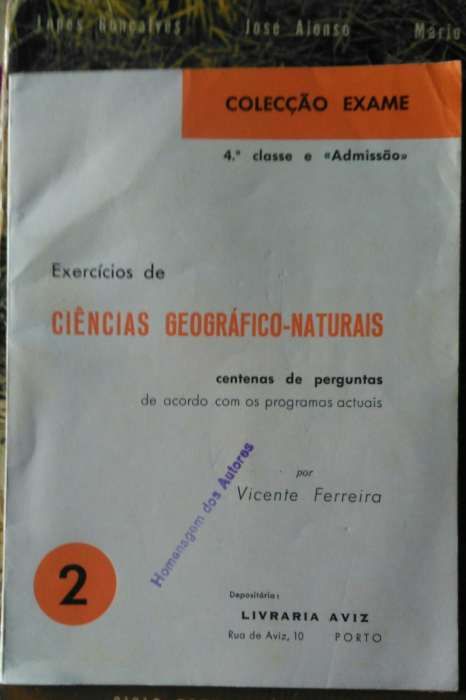 Livros escolares antigos Ciencias Naturais