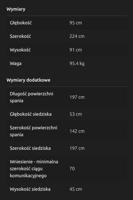 Sofa rozkładana trzyosobowa Tivoli. Rezerwacja