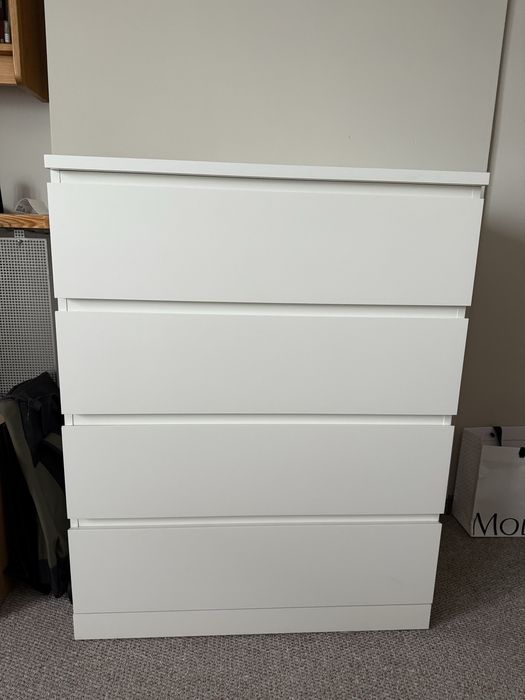 Malm komoda ikea biala 4 szuflady