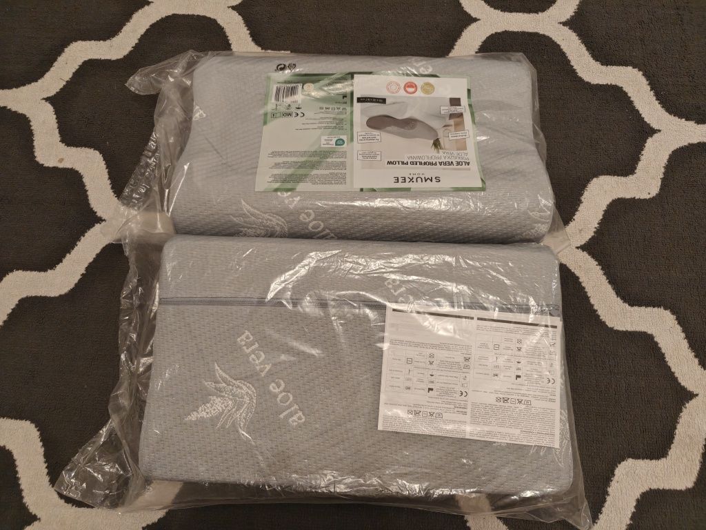 Dwie poduszki profilowane Aloe Vera 50/30/9 nowe
