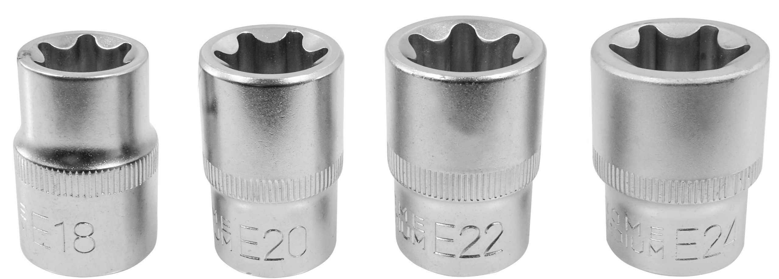 Zestaw Kluczy Nasadowych TORX E10-E24
