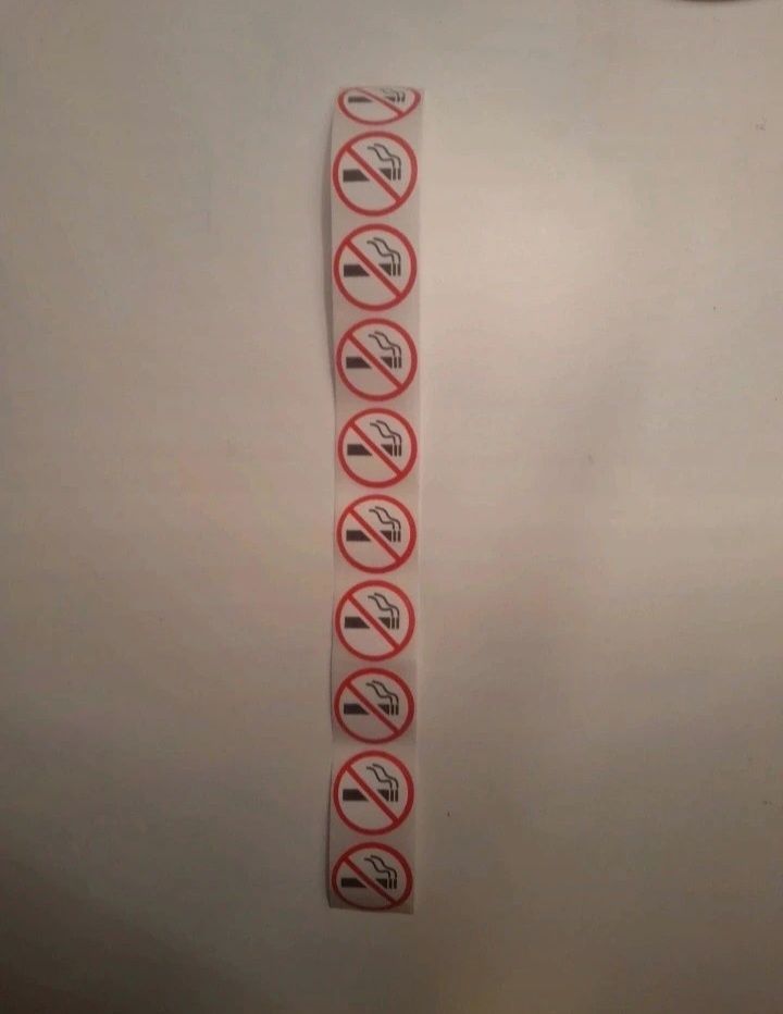 naklejki zakaz palenia 10 sztuk