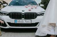 Auto do ślubu. Sportowa limuzyna BMW serii 5. Wieczór panieński