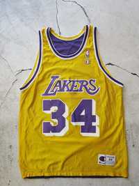 Champion dwustronna koszulka Lakers O'Neill vintage L