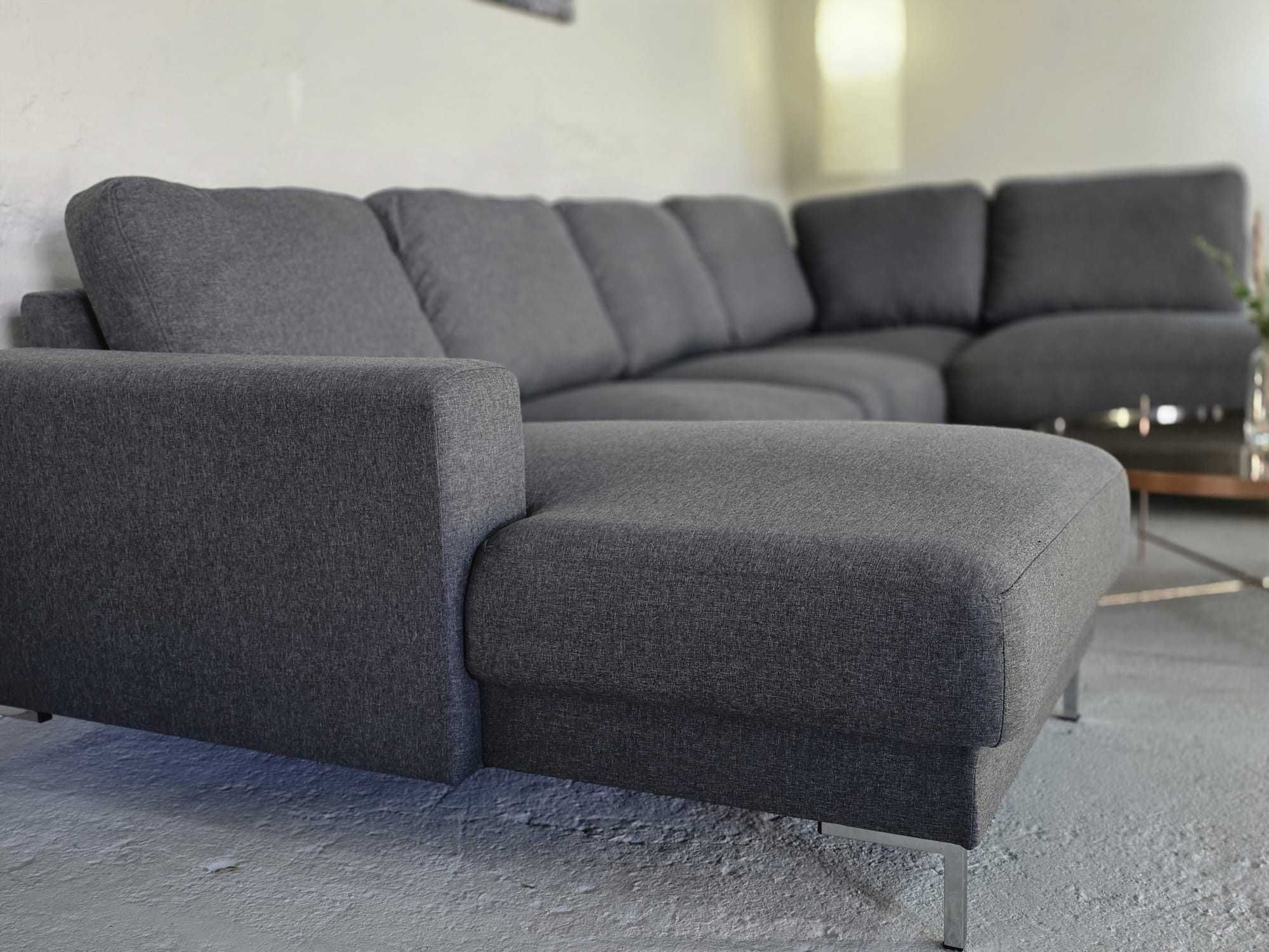 Szary narożnik 260x210 cm z funkcją spania | Transport Gratis