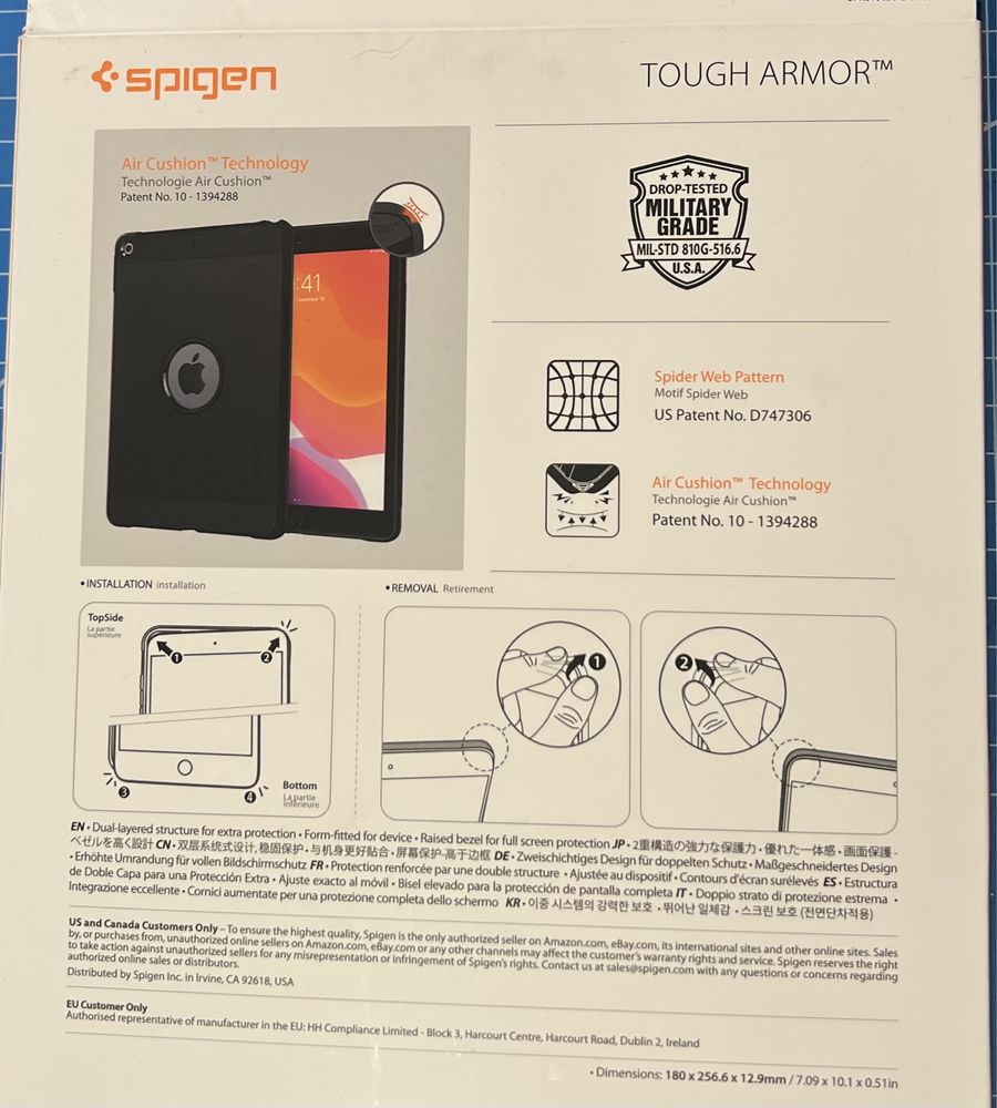 Etui Spigen tough armor ipad 10.2 - nowe czarne pokrowiec na tablet