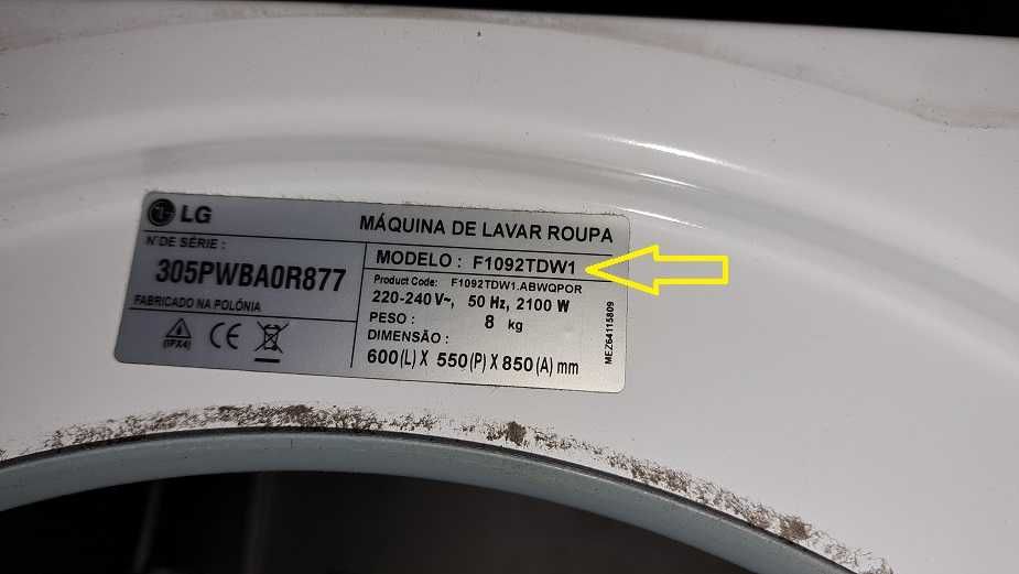 Peças máquina lavar LG