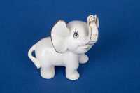 Ceramiczny słonik - biała Figurka