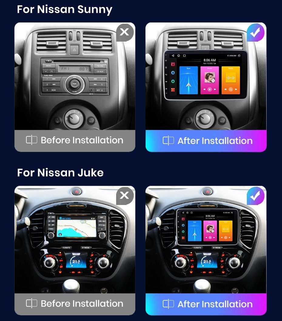 Rádio Android 1din 10" Rotativo 2/32GB com carplay GPS WiFi NOVO