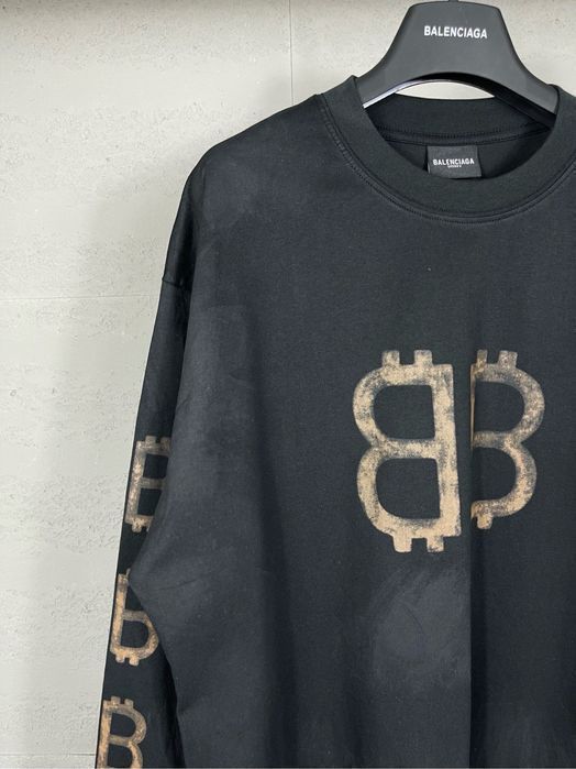 Свитшот BALENCIAGA BITCOIN кофта мужской реглан батник