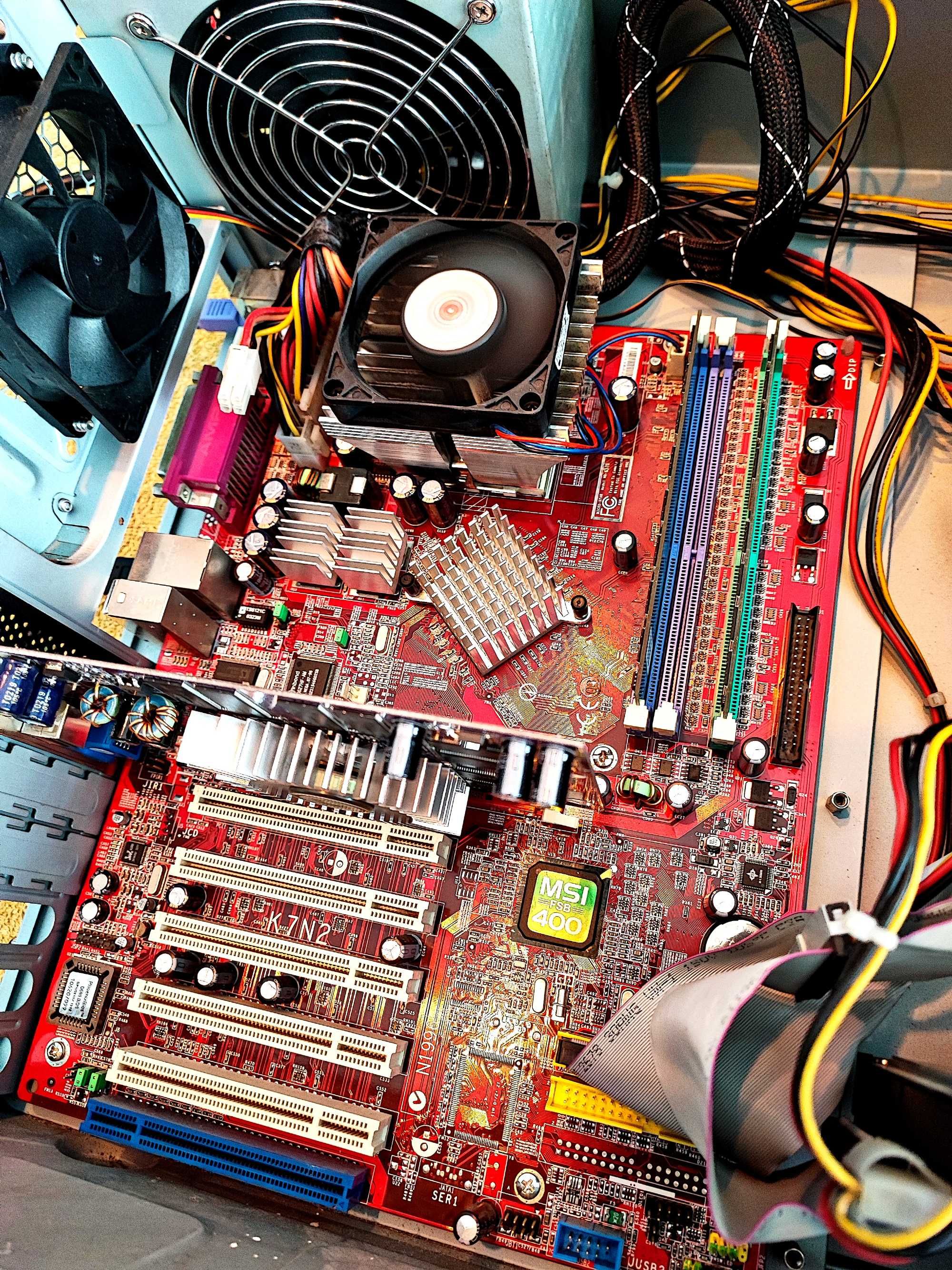 RETRO Komputer AMD Athlon 2500+ MSI K7N2 nForce 2 GeForce 256MB FX5600