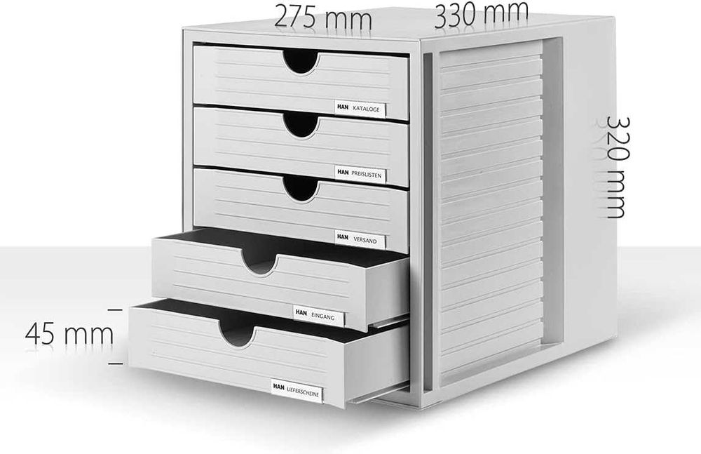 Han 1450-63 SYSTEMBOX Organizer z 5 szufladami na dokumenty 33x32x27