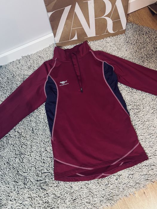 Bordowa bluza sportowa damska z suwakiem rozm xs