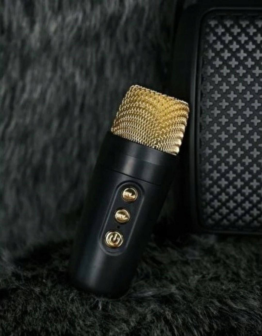 Głośnik bezprzewodowy przenośny 2w1 LED USB mikrofon bluetooth karaoke
