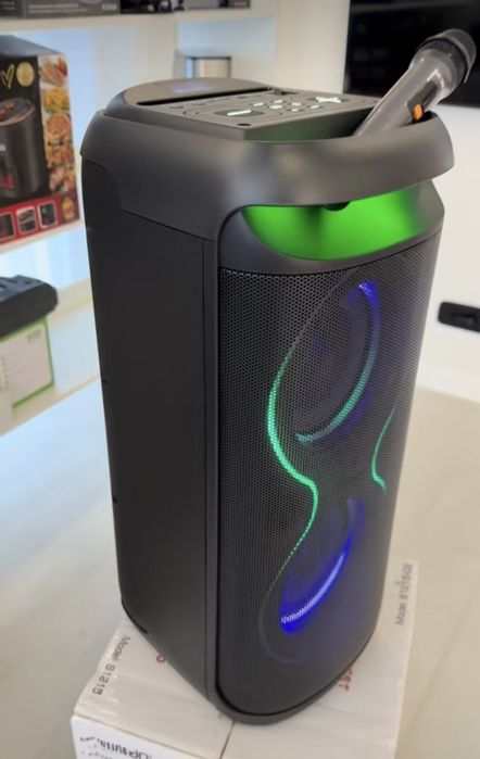 Колонка Bluetooth с аккумулятором на 50Вт, акустика с подсветкой.