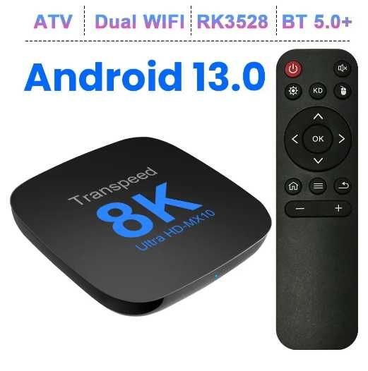 Медіаприставка Transpeed Android 13 ATV Wi-Fi BT5.0+ RK3528 4/64 GB