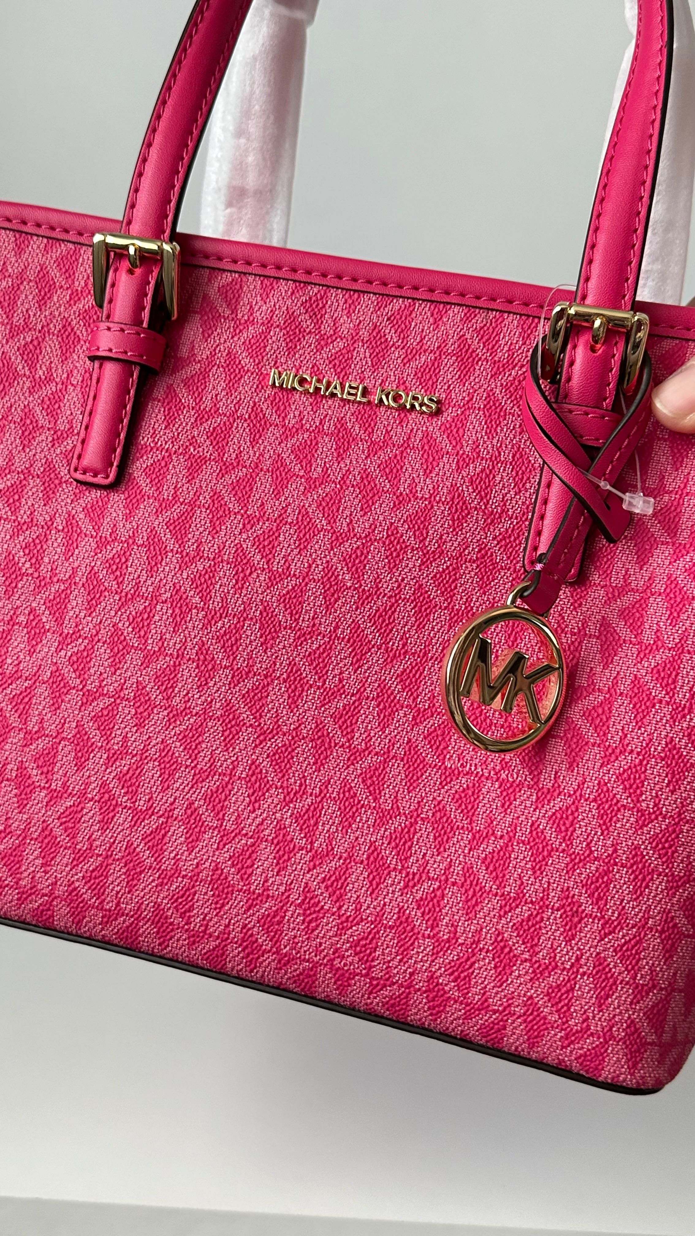 Рожевий маленький шоппер Jet Set Travel Small Pink Michael Kors