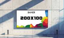 Baner reklamowy 200 x 100 cm wydruk