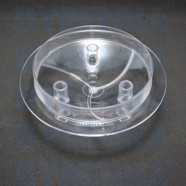 Кришка доїльного відра прозора 3 виходи (без прокладки)