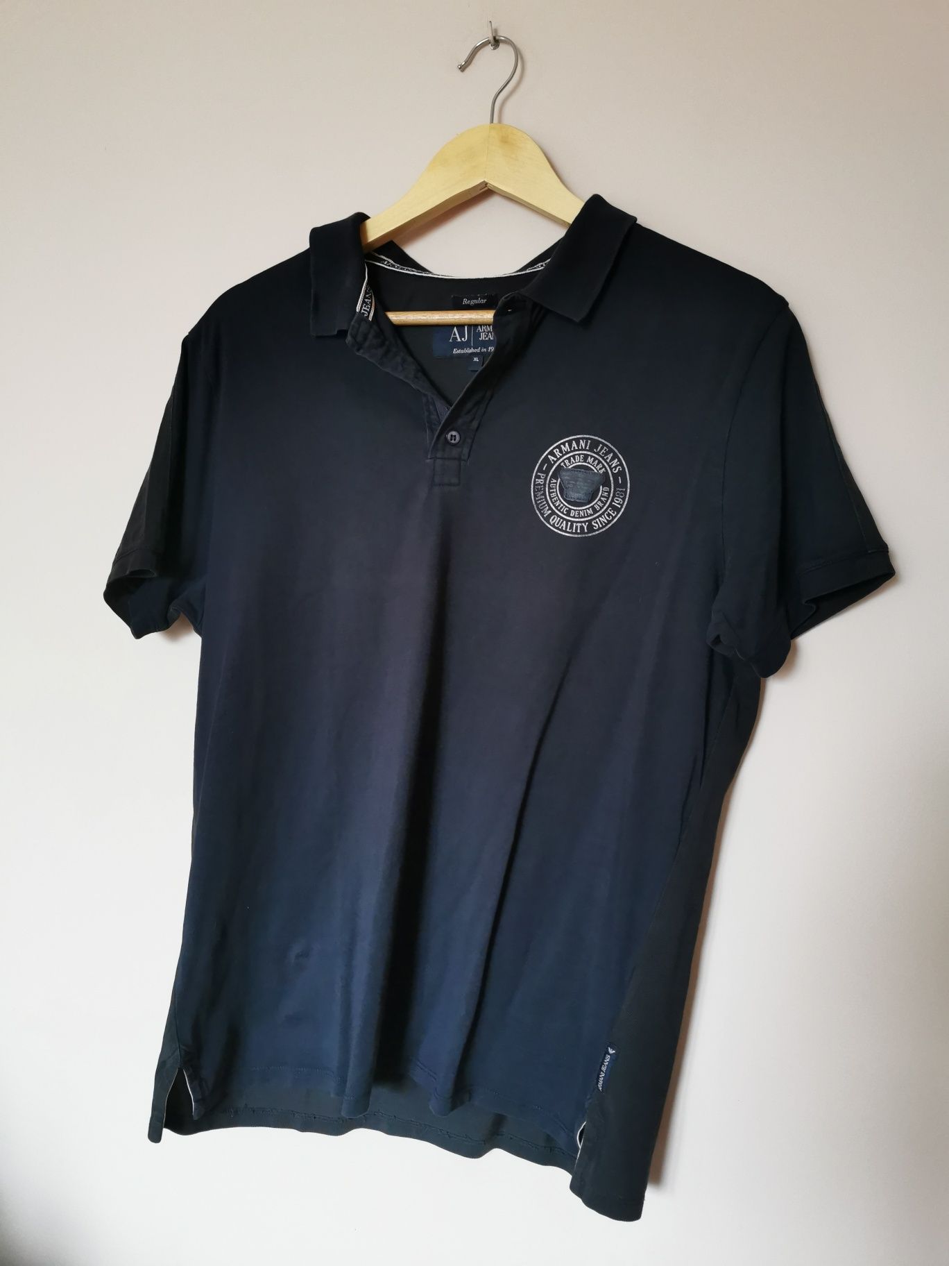 Koszula polo Armani jeans t-shirt koszulka granatowa XL L vintage