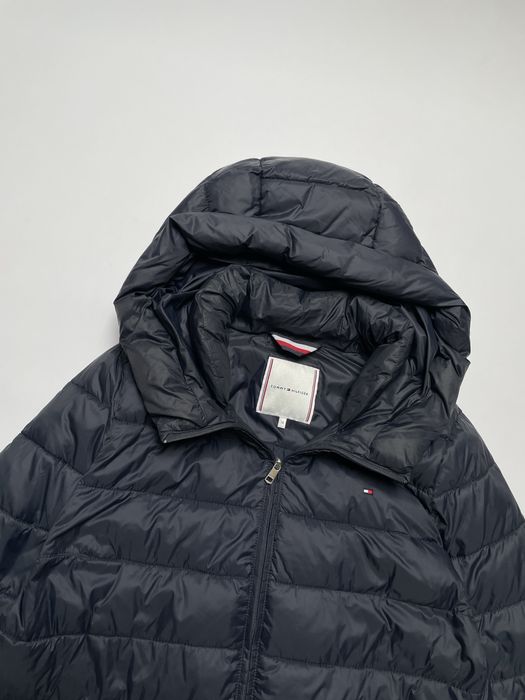 42 Tommy Hilfiger granatowa kurtka pikowana modna jesienna zimowa navy