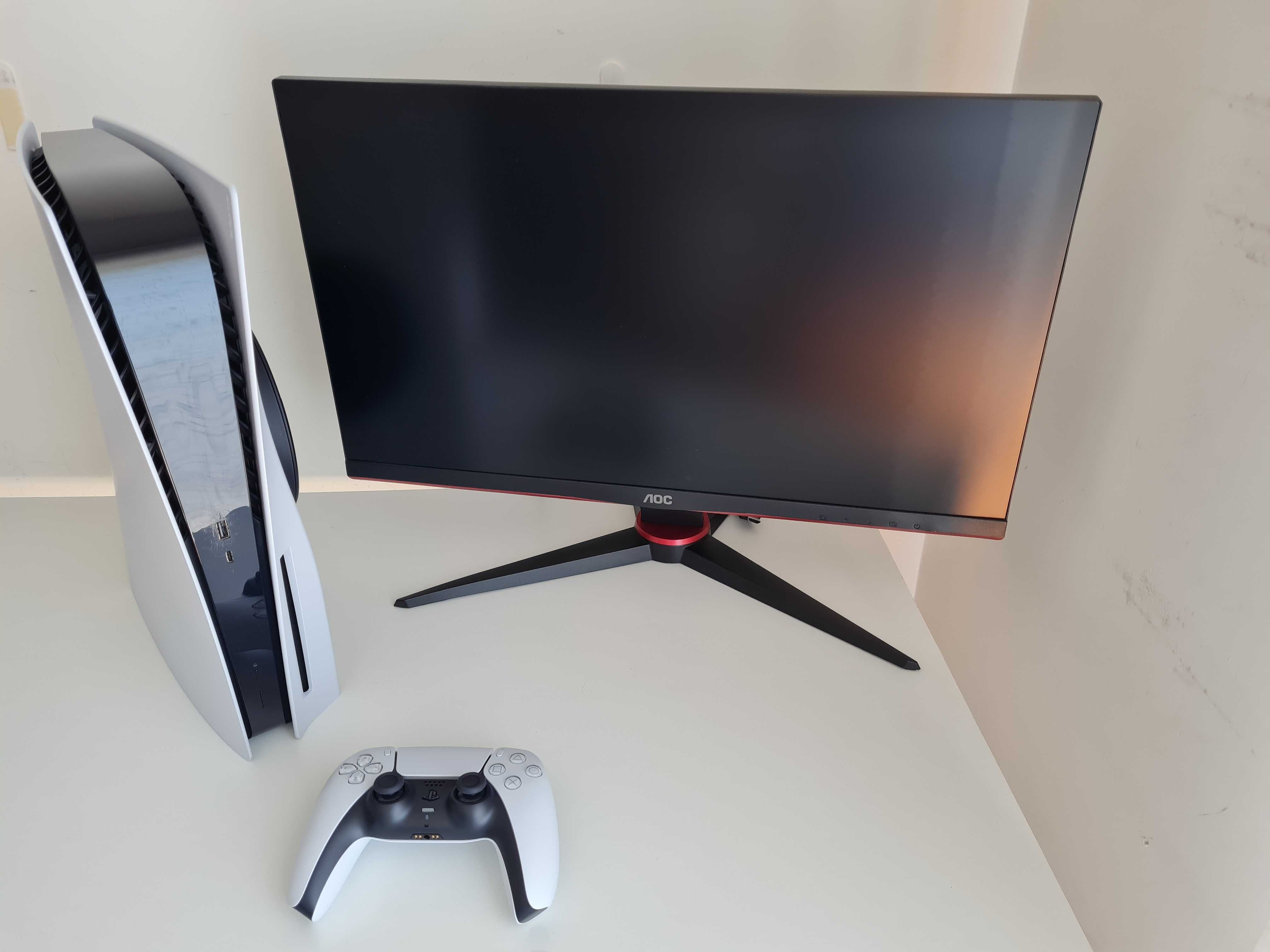 PS5 & AOC Monitor (Less than a year old. Sold separate or together)