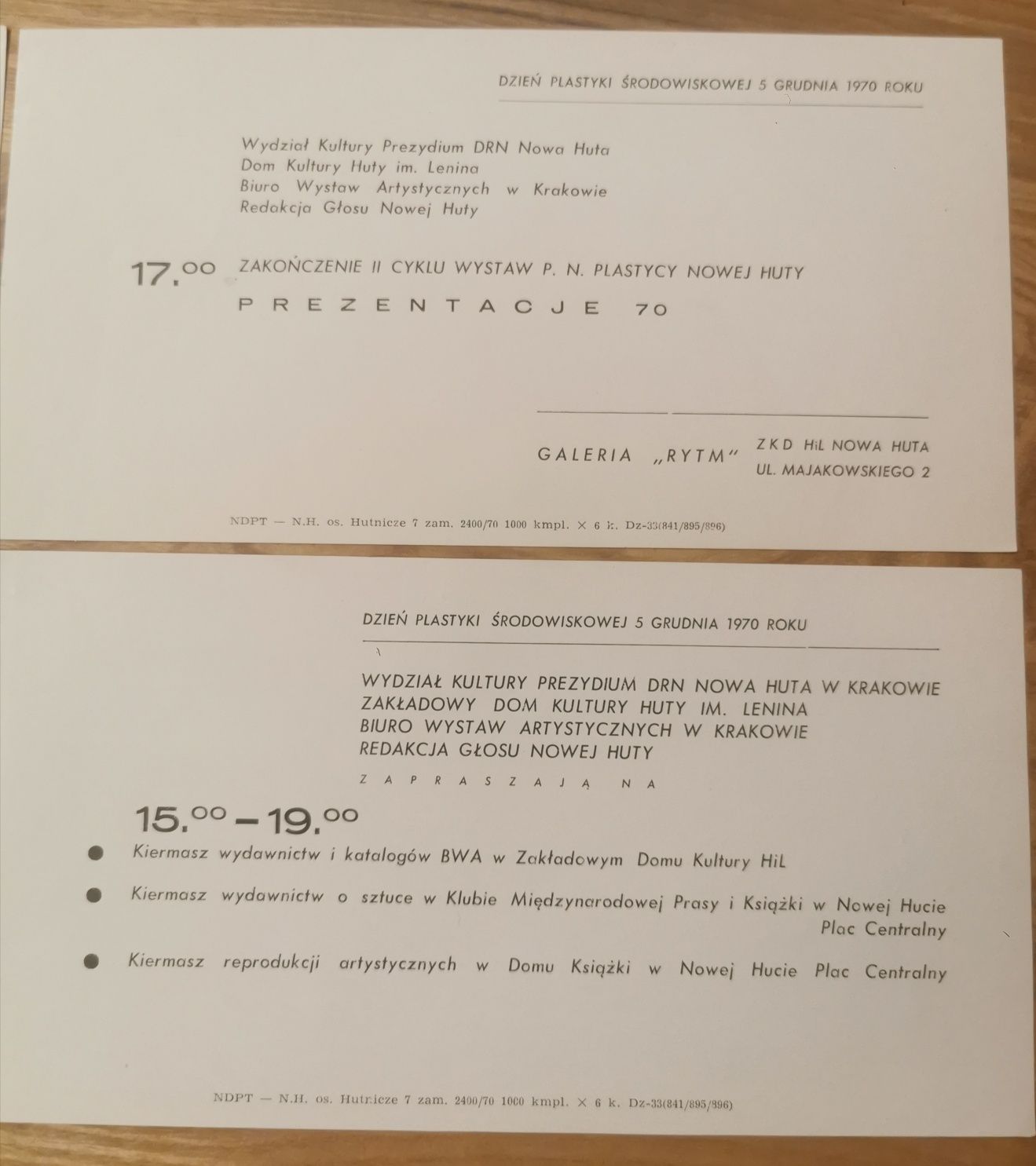 Nowa Huta PRL. Prezentacje 70. Program wystawy.
