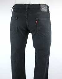 Levis 511 spodnie jeansy W30 L32 czarne pas 2 x 41 cm