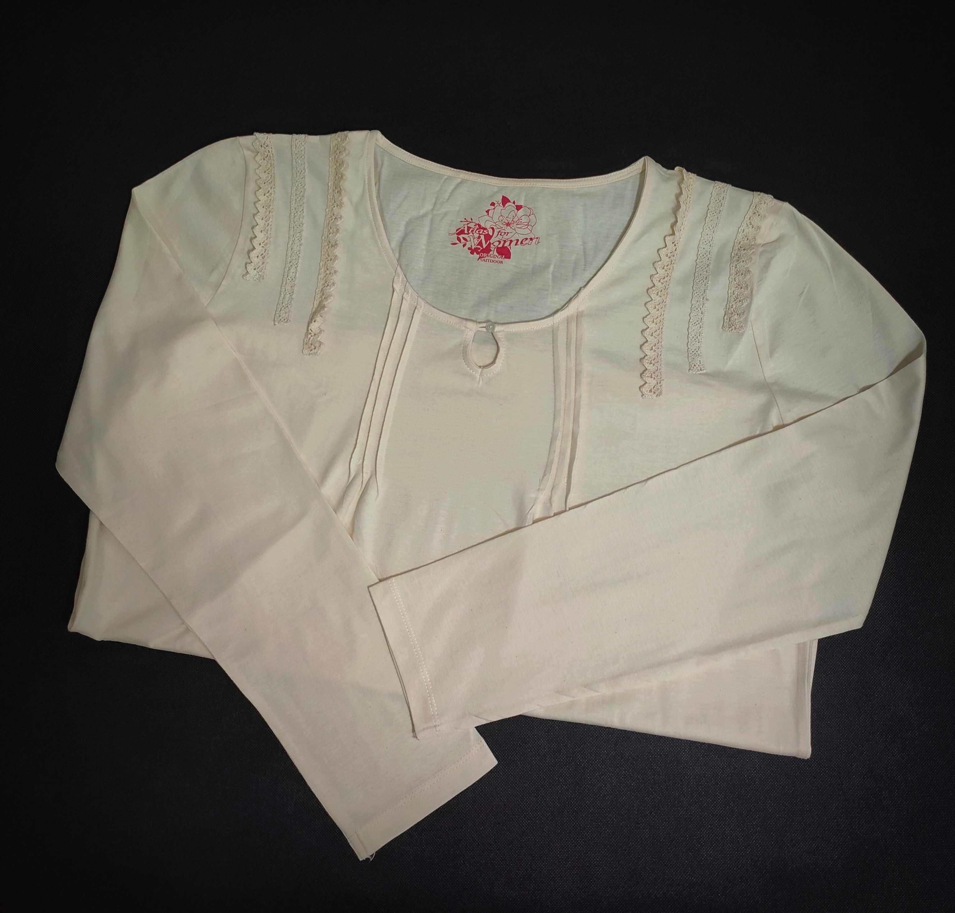 Koszulka z długim rękawem bawełniana bluzka 52/54 XXXL Z8611 ATLAS