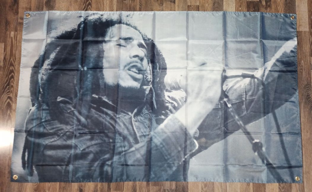 Nowa flaga Bob Marley 90x150 rege rock loft club bar oldschool vinted