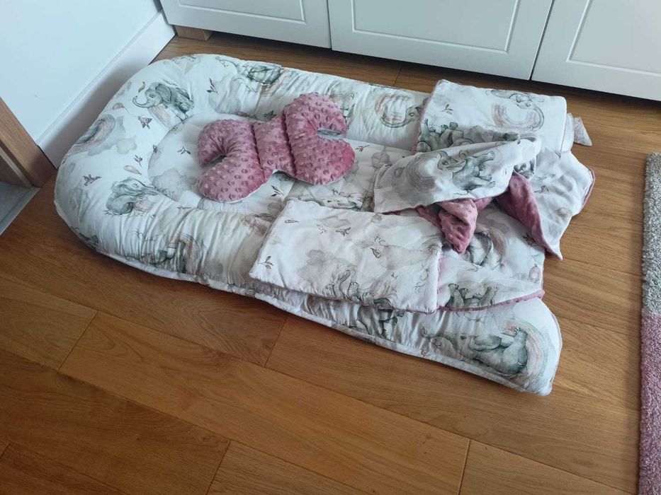 Babymam kokon niemowlęcy gniazdo kojec minky 6 el.
