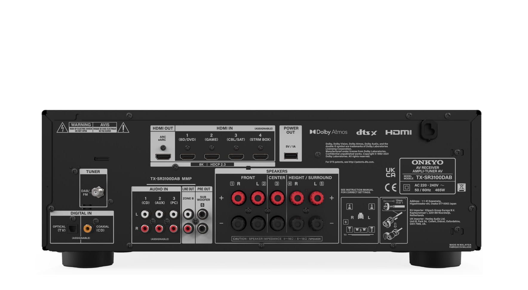 ONKYO TX-SR3100 DAB 5.2 kanałowy amplituner kina domowego NOWY