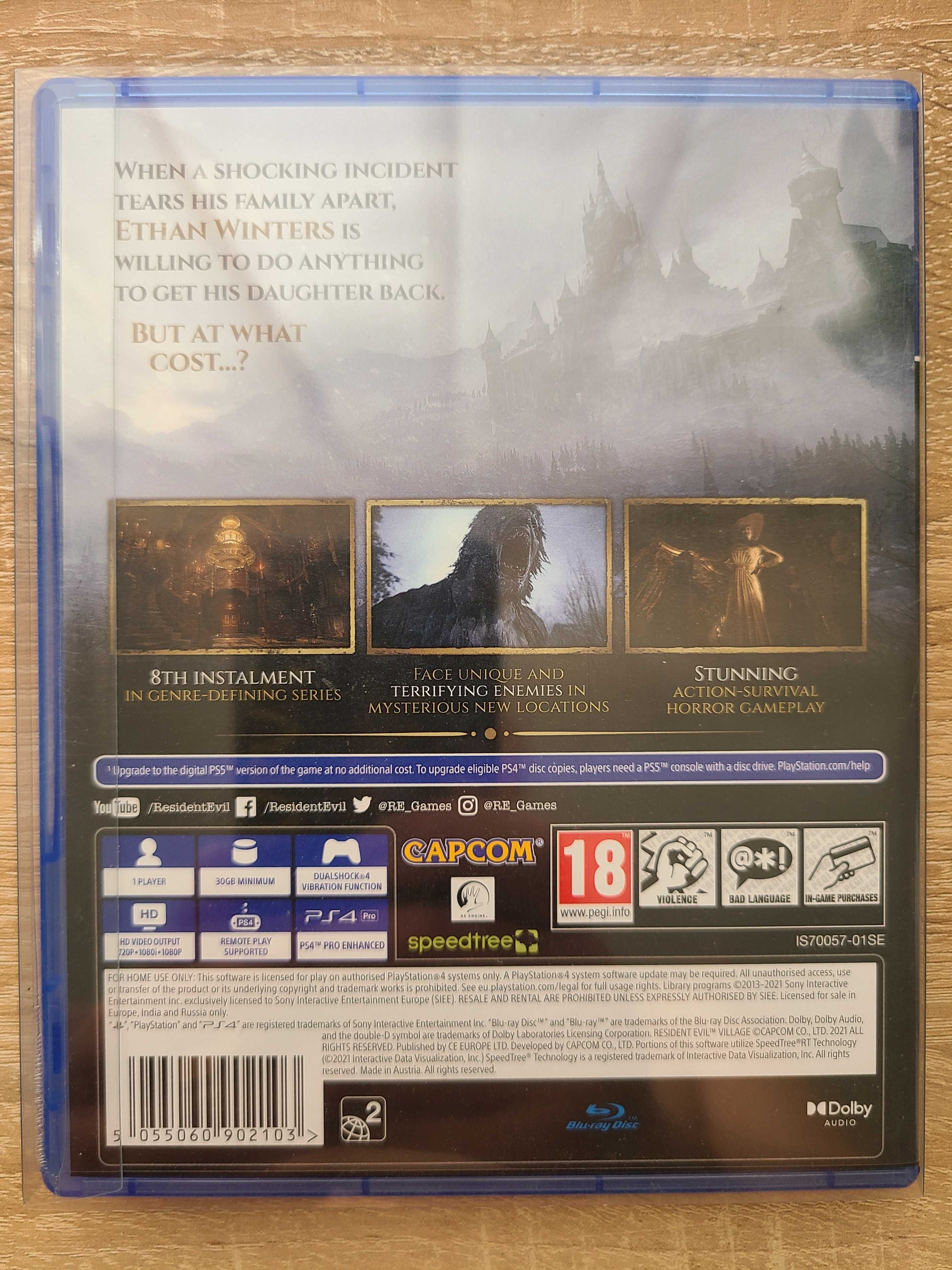 PS4/PS5 Resident Evil 3 Village Lenticular Steelbook (новий, переклад)