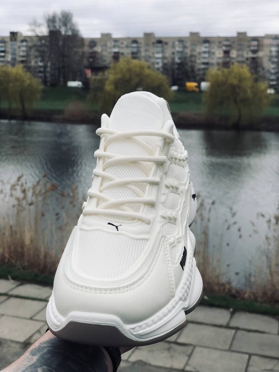 Мужские кроссовки Puma Белые летние кроссовки пума
