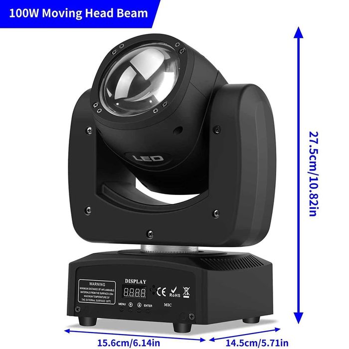 Głowa ruchoma 100W UKING ZQ02022 DMX512 Led rgb