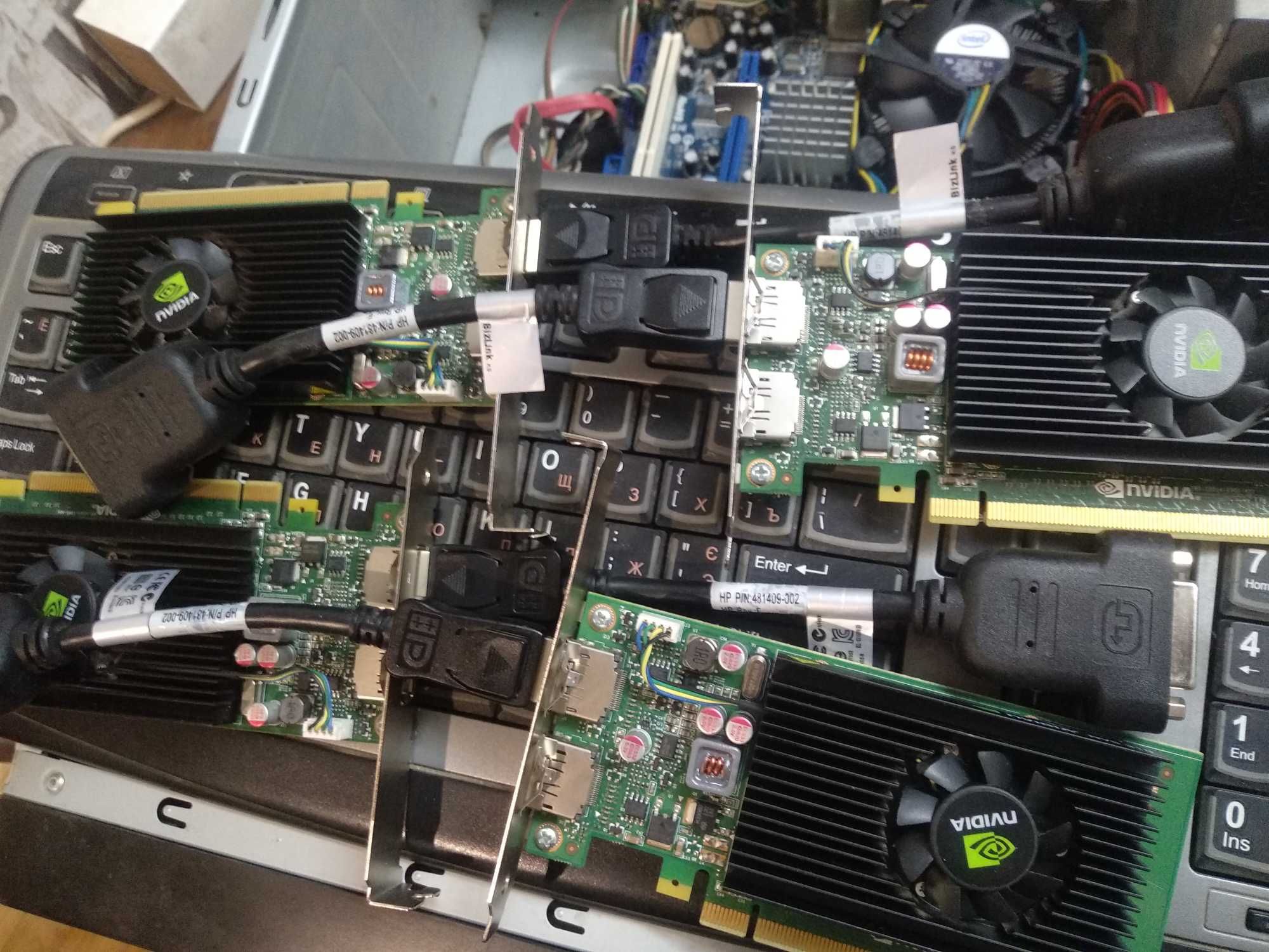 Видеокарта с переходником  nVidia NVS 310 512 MB   DisplayPort + DVI