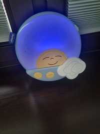 Lampka nocna projektor dla dzieci kołysanki chicco  tryb czuwania