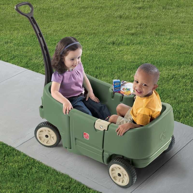 Wagonik Dwuosobowy dla Dzieci Zamykane Drzwi Pasy wózek