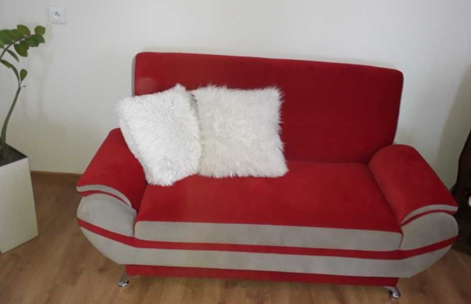 DESIGNERSKIE meble welurowe 2 fotele + sofa