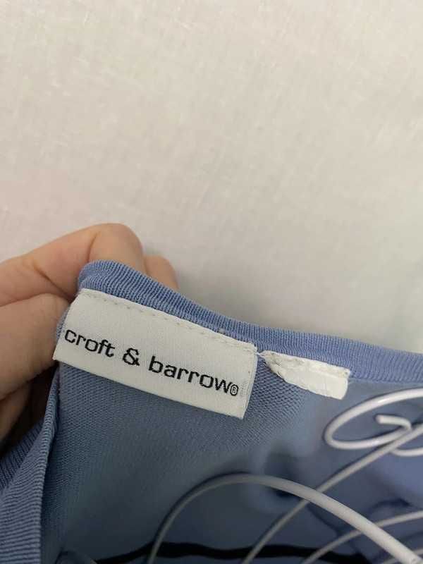 Niebieska bluzka w czarne paski Croft & Barrow L/XL 40/42