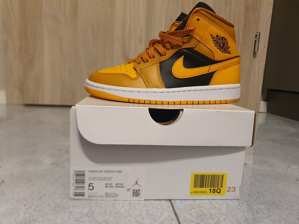 Buty Jordan 1 Mid Chutney Taxi (Women's), jak nowe!