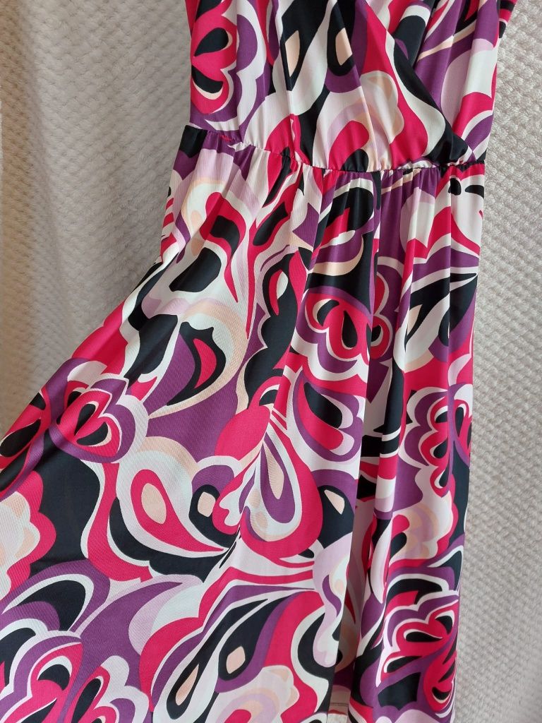 Letnia kolorowa sukienka na ramiączkach. H&M. Rozmiar38/40