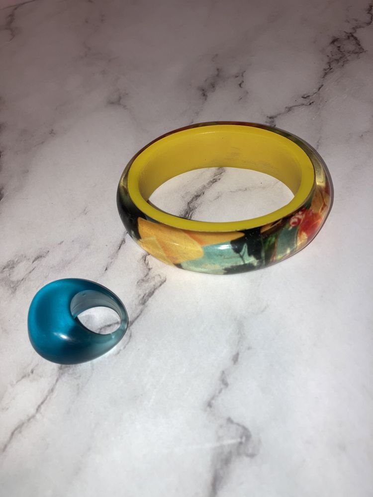 Bundle of 2 | Vintage | Y2K’s Blue Ring & Retro Bracelet