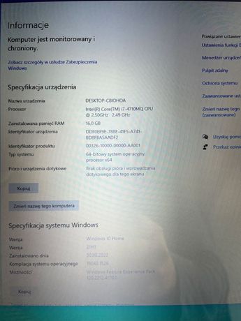 Laptop Lenovo 17", I7, 16GB/500GB SSD, NVIDIA, CD